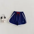 blue shorts