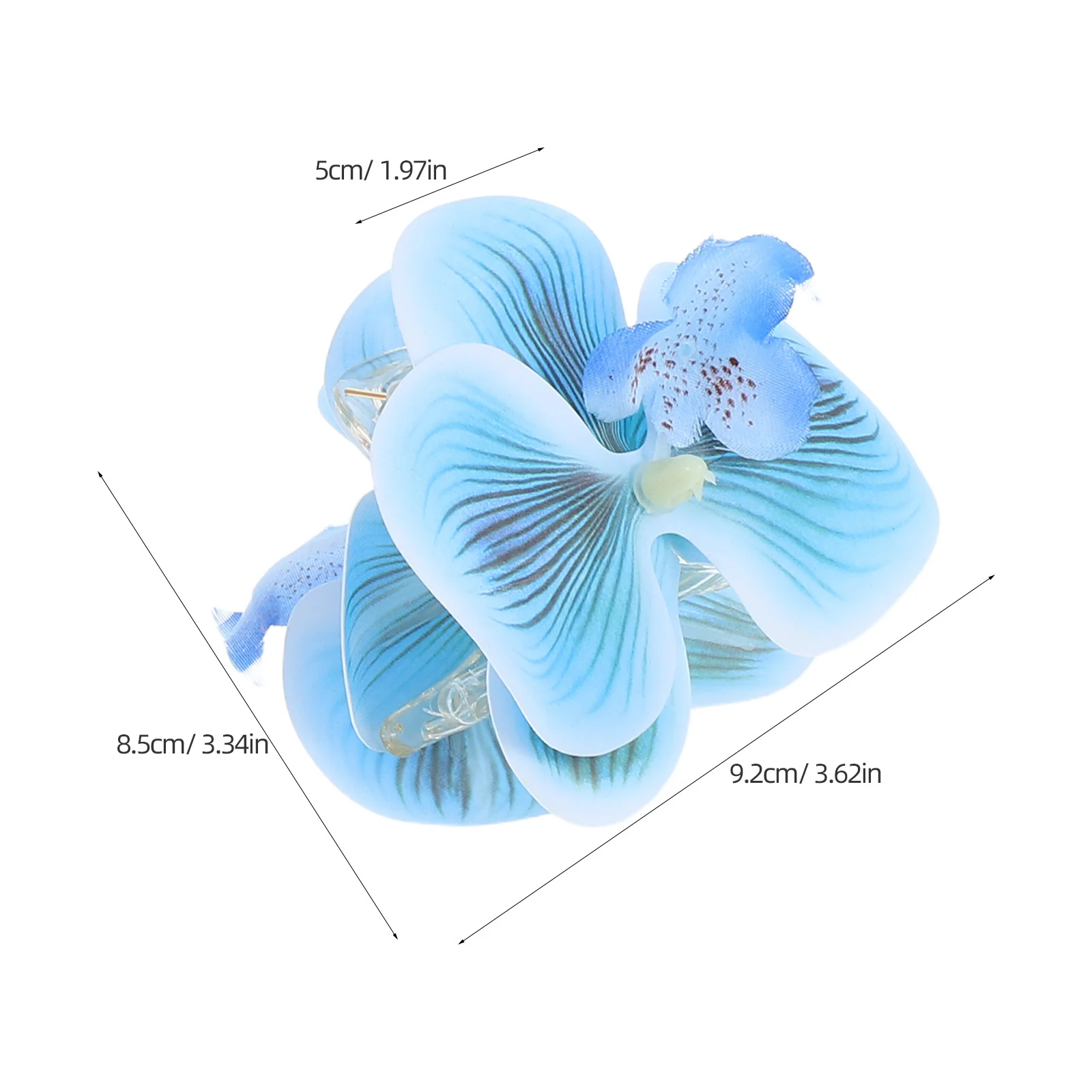 

3Pcs Phalaenopsis Flower Claw Clips Realistic Large Hair Clips for Women Weddings Parties Office Hair Accessories