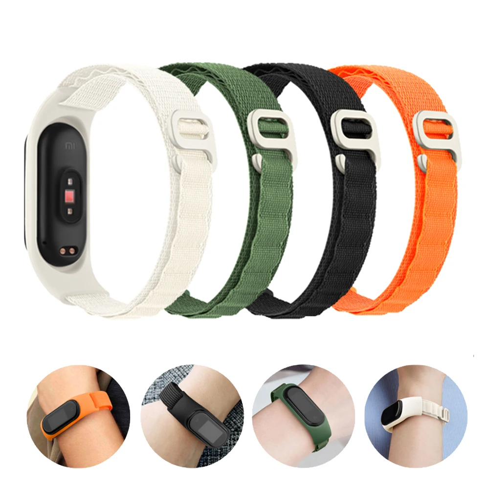 

Ремешок Alpine для Xiaomi Mi Band 6 5 4 3, нейлоновый браслет для Xiaomi Mi Band 5 6 3 4 Miband 6
