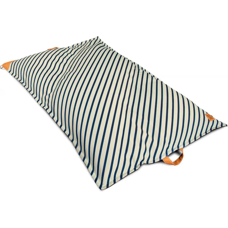 

Navy & Ivory Stripe Lounger Pool Float, Premier Mesh, Durable Protected Polyester Blend, No Inflation Needed