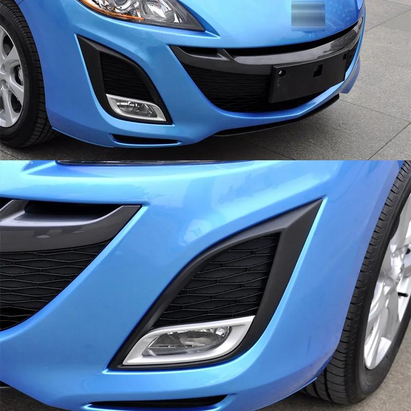 Car Accessories Front Bumper Fog Light Lamp For Mazda 3 M3 BL 2008-2013 Foglight Foglamp Cover Frame Hood Bezel