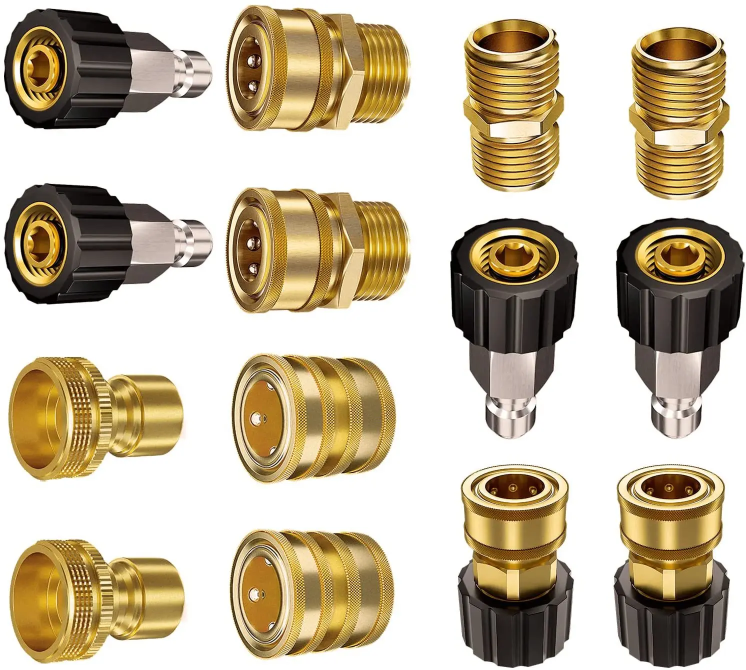 

Washer Adapter Kit M22 14mm To 3/8" High Pressure Brass Quick Connection Kit