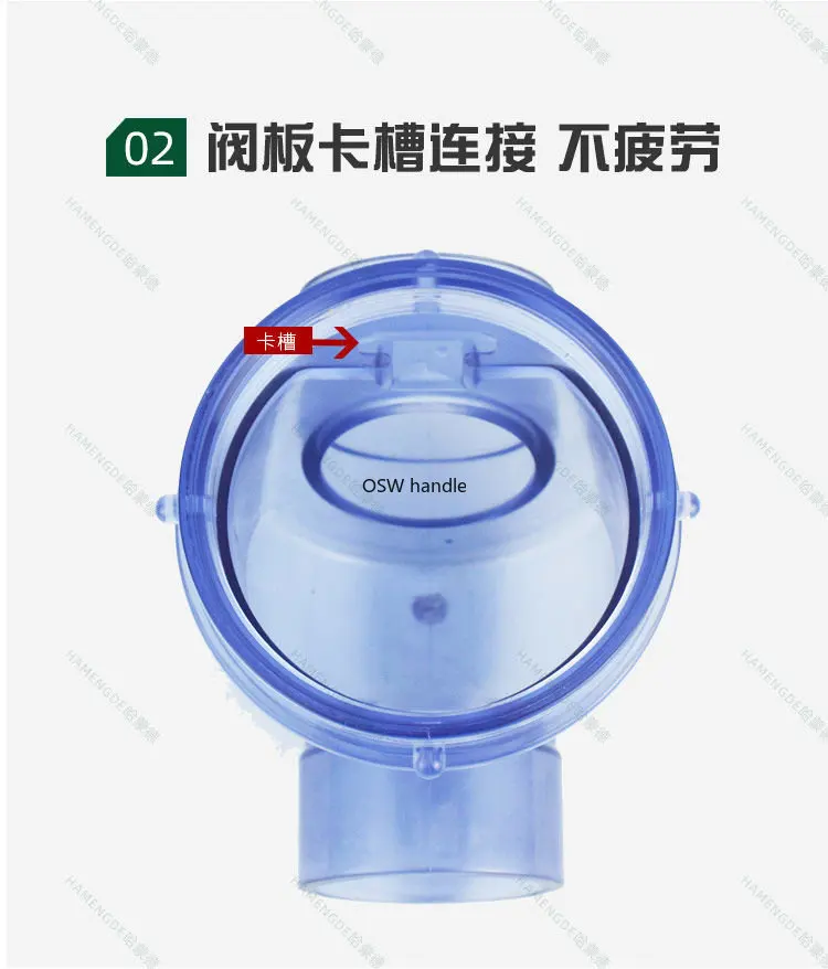 1pc 50mm PVC niebieski przezroczysty zawór zwrotny zawór zwrotny anty-zwrotny kuchnia rury kanalizacyjne fajka wodna zawór jednokierunkowy