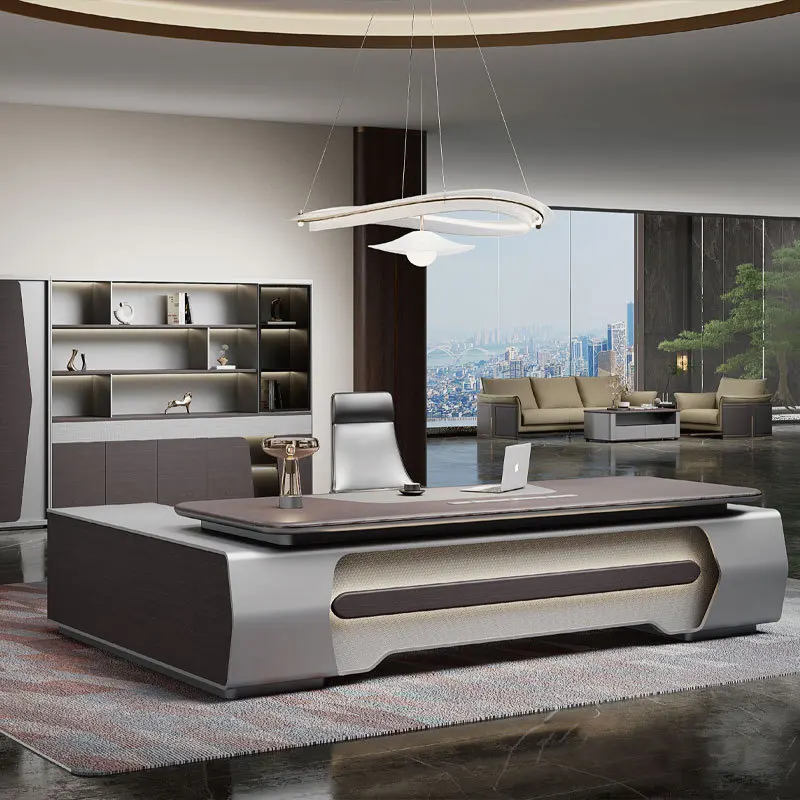 Light luxury high-end office modern minimalist manager supervisor  high-end class desk furniture boss desk