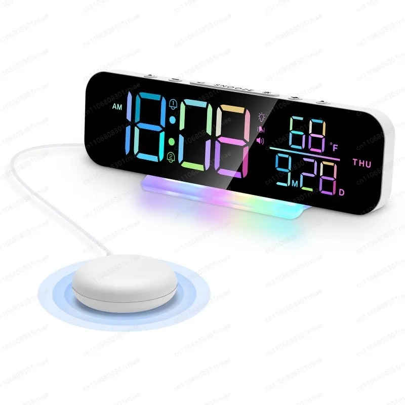 

Настольные/Настенные часы RGB Symphony с вибробудильником, цветные, цифровые, 8 режимов, 2 группы будильников