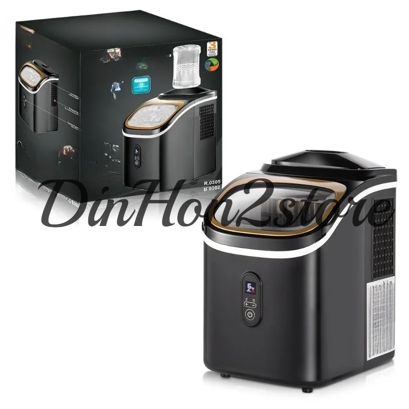 European  Small Ice Machine Household Visual Mini Ice Machine Automatic Bullet Ice Machine