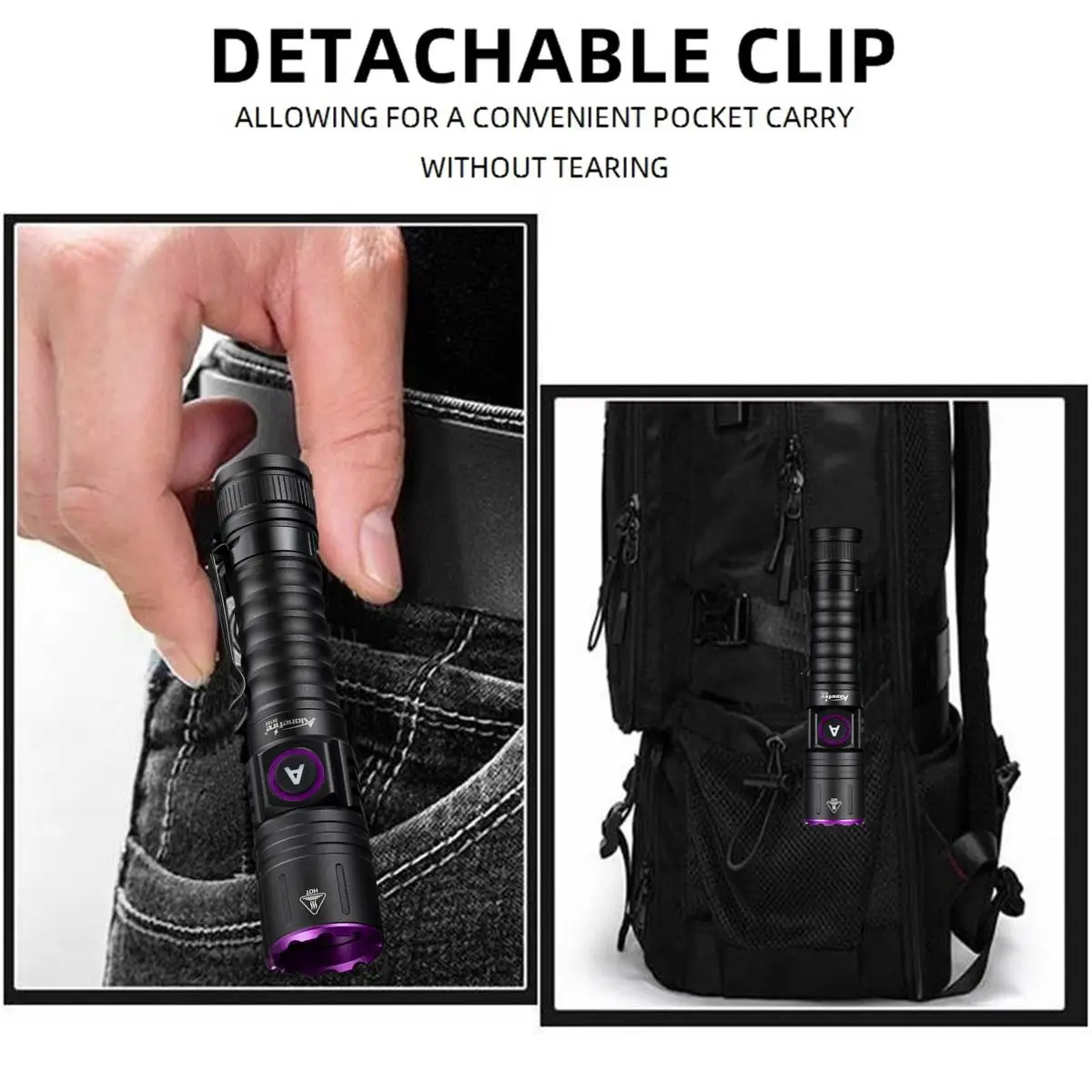 Linterna UV de luz negra USB 365 nm para tinta invisible - imagen 4