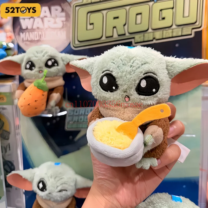 Hot 52toys Authentic Grogu Foodies Series Collectible Plush Blind Box Star Wars Bag Pendant Kawaii Kids Birthday Gift Customized