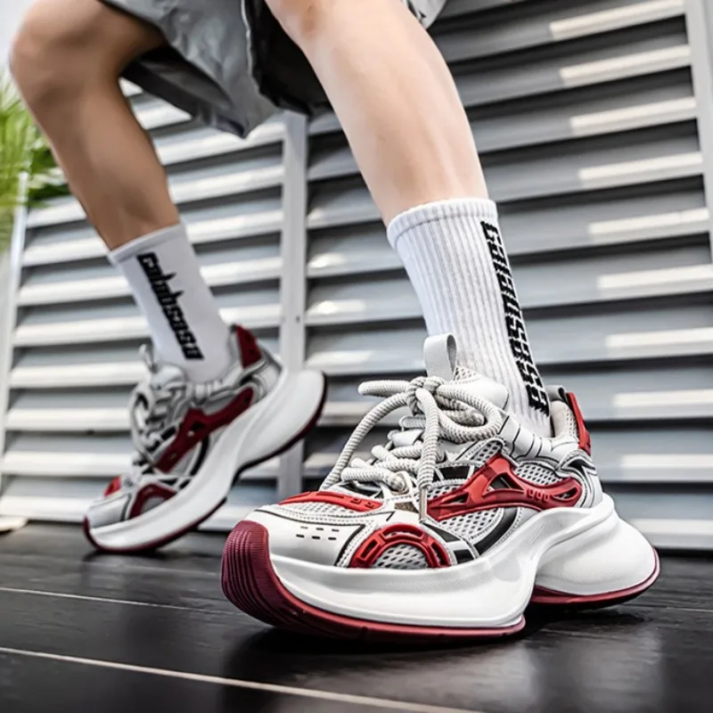 39-46large-size Shoes for Men High Quality Casual Running Sports Men Shoes Height-increasing Thick-soled Men's Platform Sneakers - Image 2