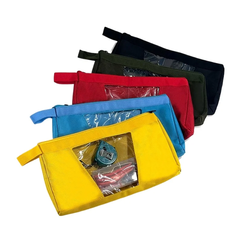 중공업용 옥스포드 공구 가방, 정비공 및 전기공용 PVC 투명 유틸리티 가방, 공구 키트 정리함, 휴대용 미술 용품 파우치
