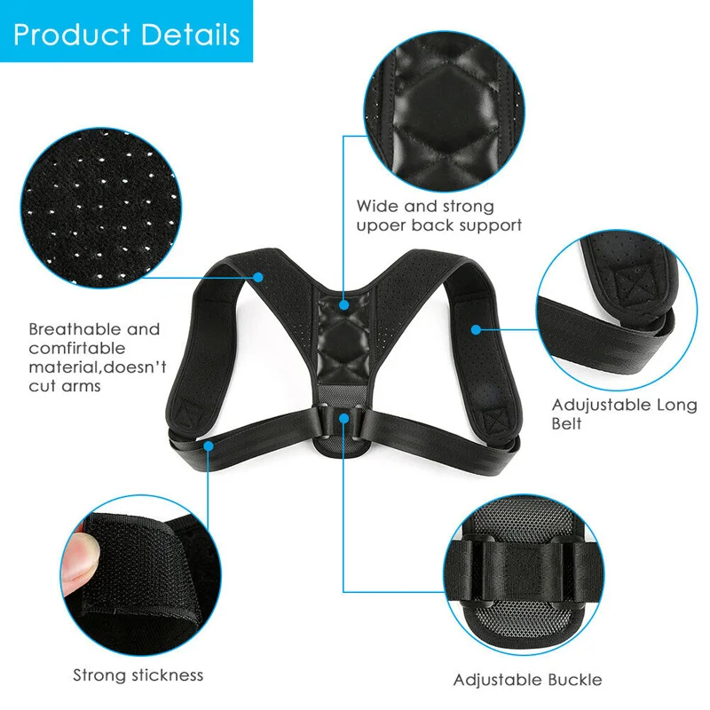 2025 Brace Support Belt Adjustable Back Posture Corrector Clavicle Spine Back Shoulder Lumbar Posture Correction For Men Women