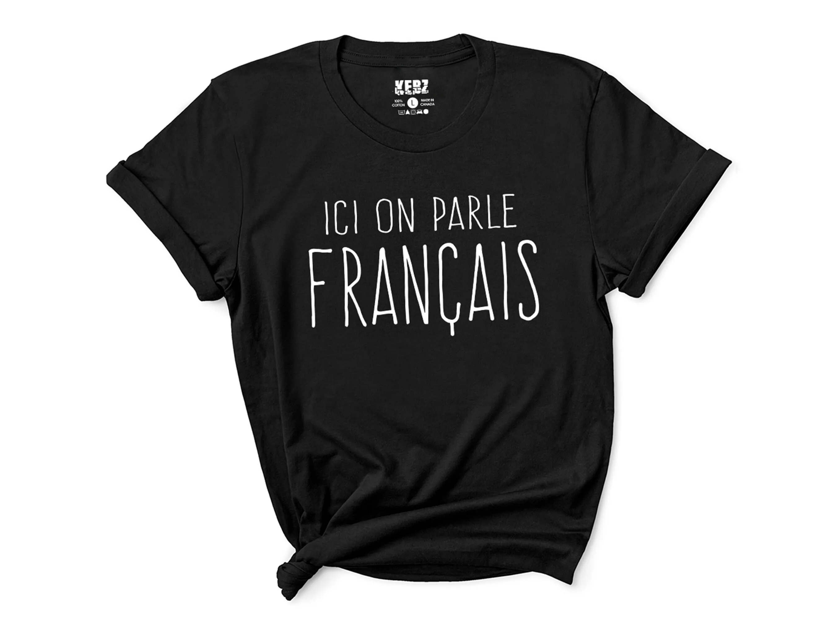 

T Shirt en Français Ici On Parle French Canadien Drôle Québec s Canada