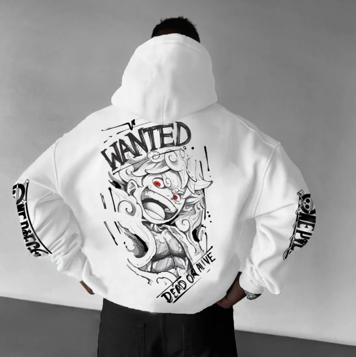 

Anime Official ONE PIECE Anime Character Printed Hoodie Men's and Women's Y2K Style Loose Oversized Hoodie