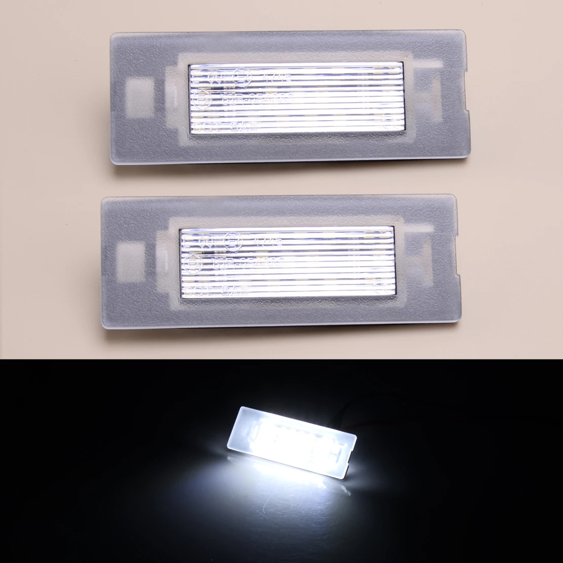 

2Pcs LED License Number Plate Lights Lamps 12V Fit for Fiat Panda Mk3 Type 169 Mk4 Type 312/319