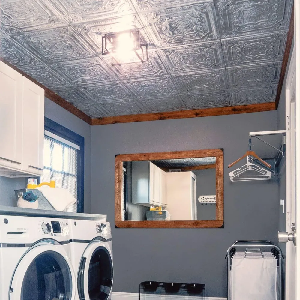 CEILINGS R126 Carrelage de plafond à coller en mousse Bijou et abeille (256 carrés ft./Case), paquet de 96, blanc uni