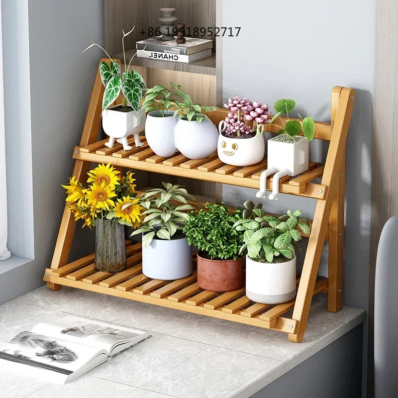 Desktop Plant Stand Multi Tier Indoor Flower Pot Rack Succulent Plant Shelf Organizer for Office Desk Balcony Windowsill Home