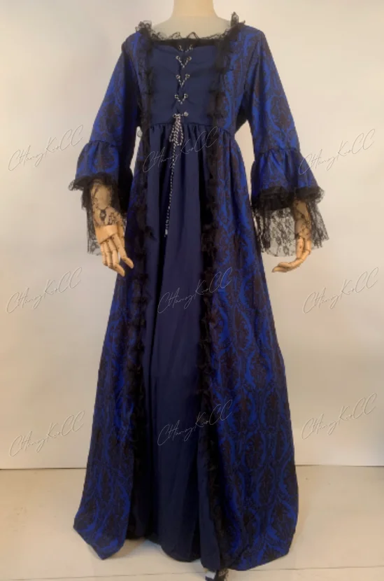 Plus Size 5XL Steampunk Vintage Women Medieval Dress Gothic Lady Vampire Lace Sleeve Halloween Costume Wholesale Dropshipping