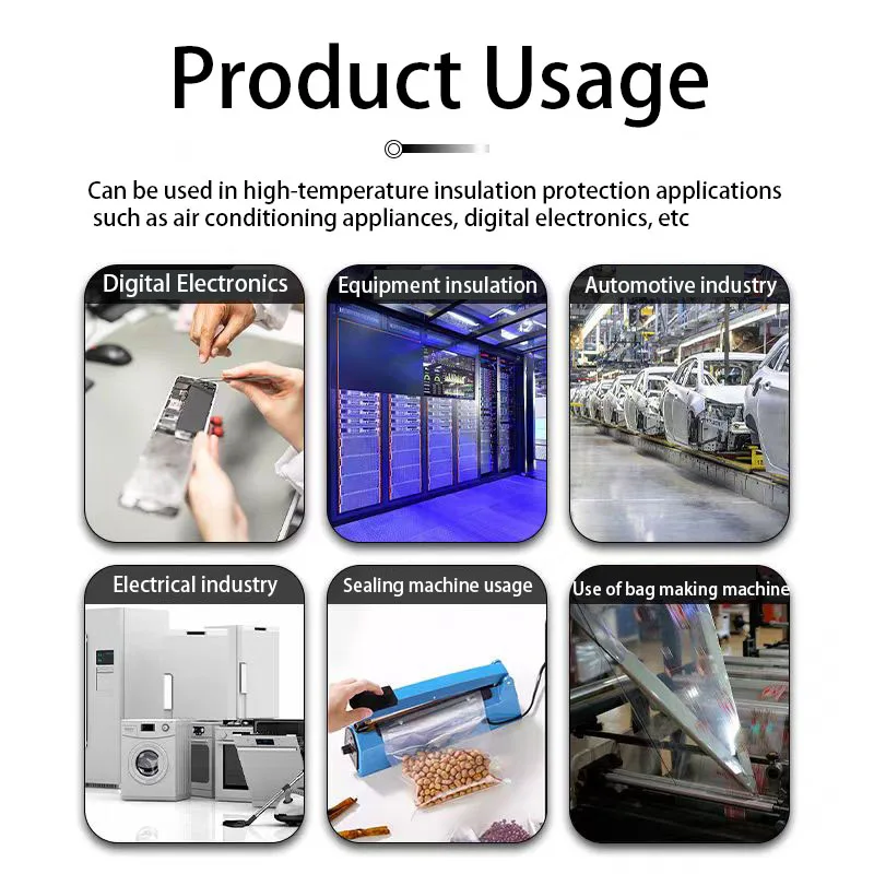 PTFE  Tape Insulation, Wear-Resistant, Heat-Resistant, Heat-Insulating,  Sealing Machine, High-Temperature Adhesive Tape10m