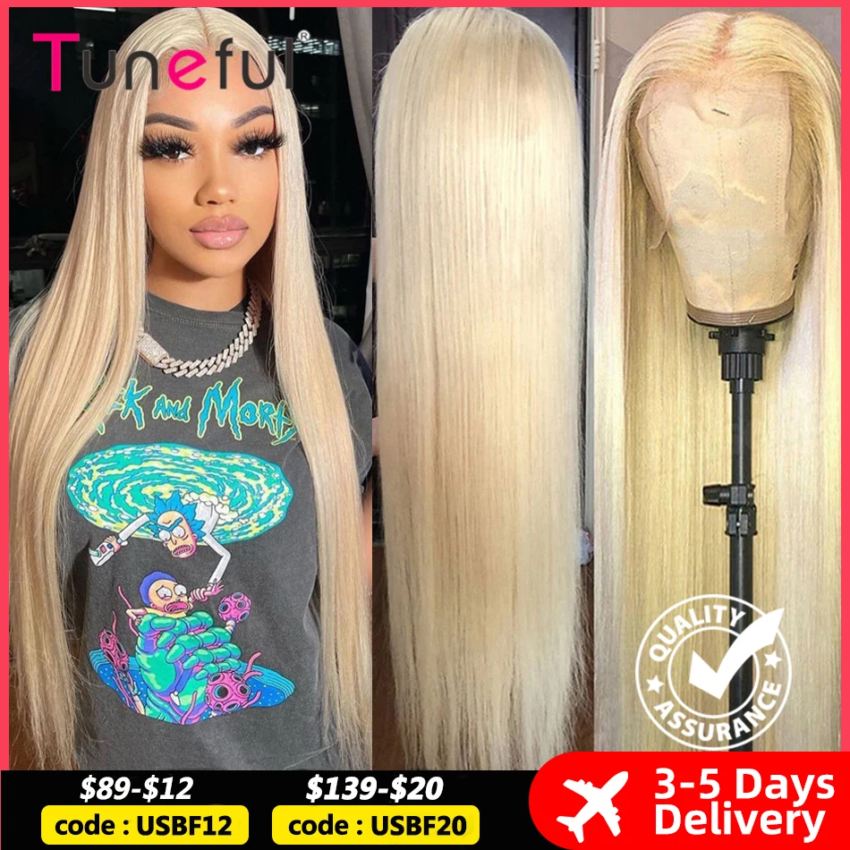 13x6 HD Transparent 613 Blonde Lace Frontal Human Hair Wigs 613 Bob Wig Brazilian Bone Straight 13x4 Lace Front Human Hair Wigs