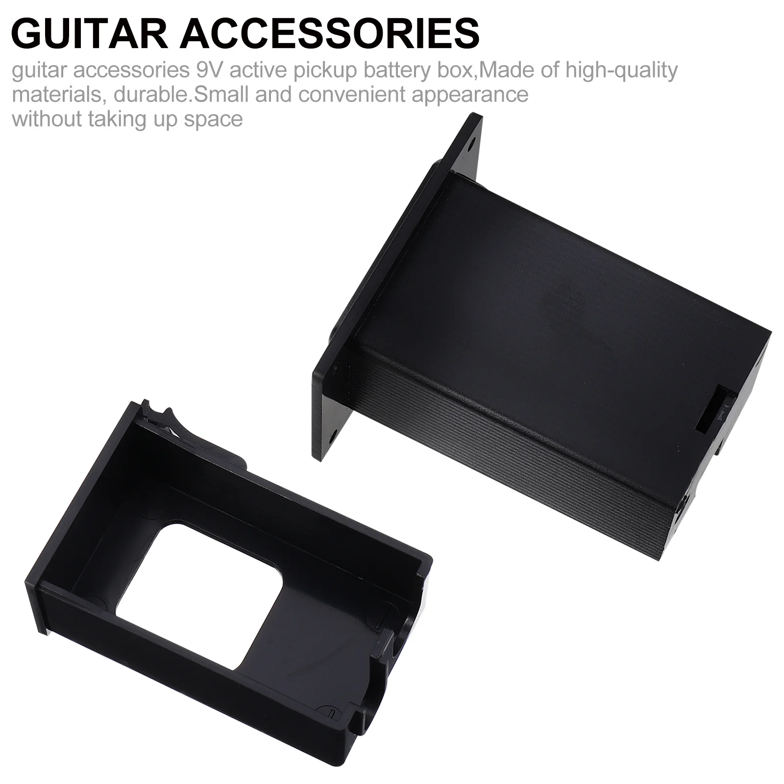 

3Pcs Active Pickup Compartment Metal Plastic Replacement Box for Guitar Bass Suitable Home Ktv Performance