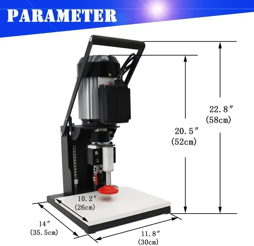 Hinge Drilling and Boring Machine, Portable Woodworking Hand-Held Hinge Drilling Machine 110V 1100W 2880 RPM, 0-40mm Depth