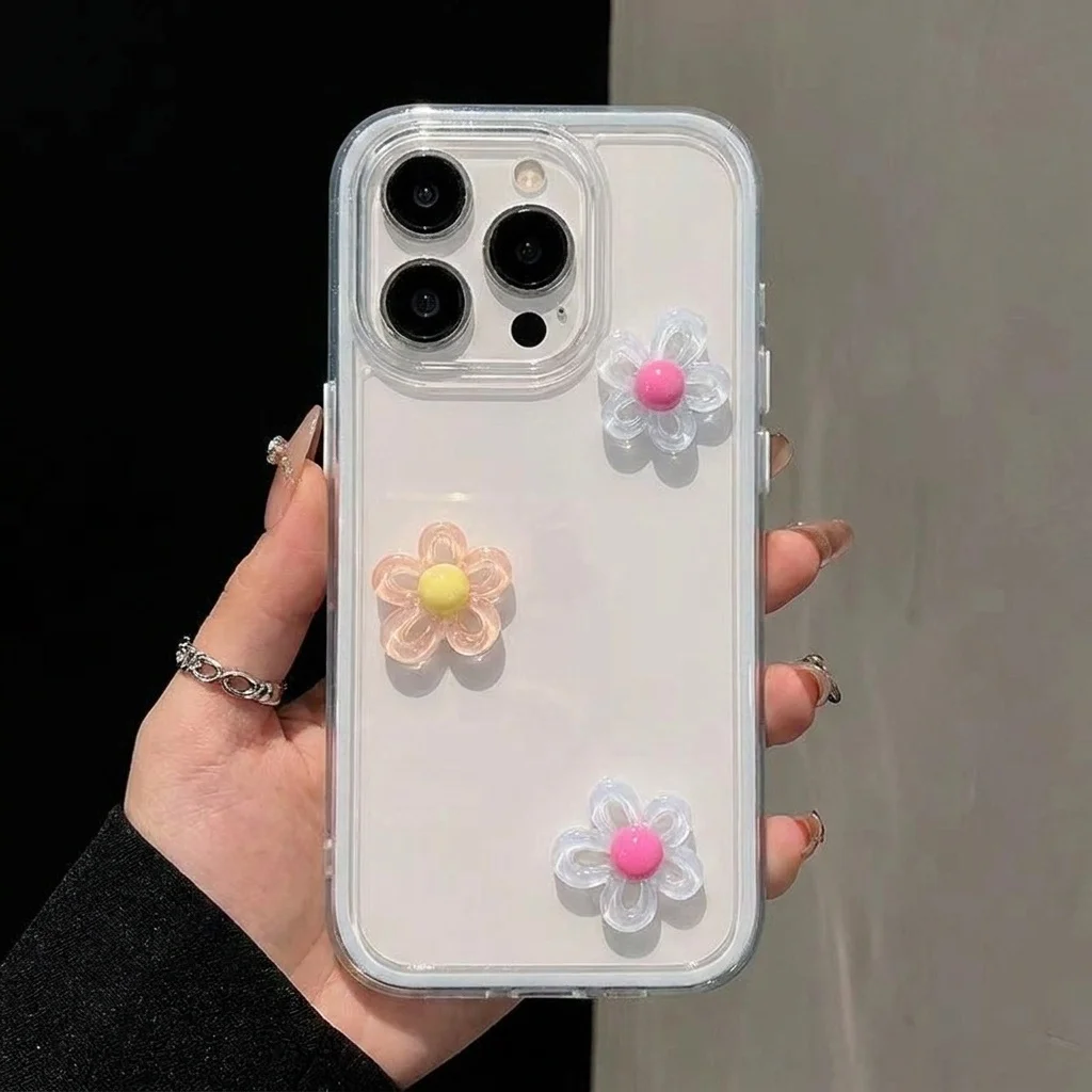 Blaue 2-in-1-Handyhülle mit 3D-DIY-Blumenmuster für Samsung Galaxy A57 A55 A37 5G S25 S24 S23 Plus S26 S25 S24 S23 Ultra FE 5G Cover – Detail 5