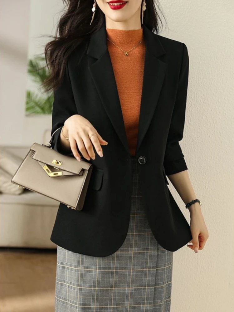 Luxury Brand Women's Blazer New Top Spring Autumn Trend Bestseller Casual Design Suit Black Blazers Coats Long Sleeve Top