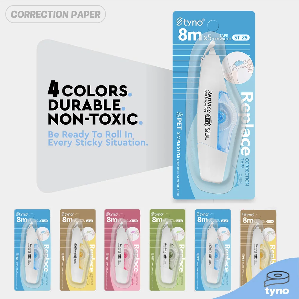 1Pcs 8m*5mm Correction Tape Transparent Student Kawaii Tape Cute Modification Corrector Tape Office School Stationery Supplies