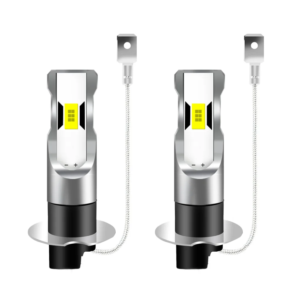 

2x H3 LED Car Headlight Bulb High Beam 6000K Yellow Car Truck LED Fog Light Driving Lamp DRL 12V Daytime Running Lights