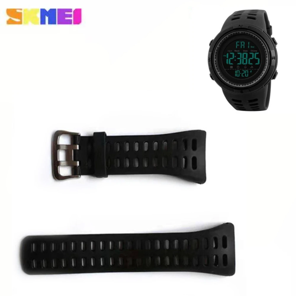 1 Set Sports Watch Accessories for Skmei 1251 1250 Plastic Wristband Adjustable Replacement Watch Strap Band