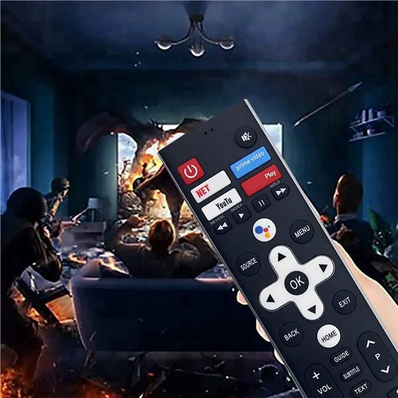ABKN 4X Replacement Voice Remote Control N030107-001475-001 for Skyworth TV, English Voice TV Remote with 2xAAA Battery Required