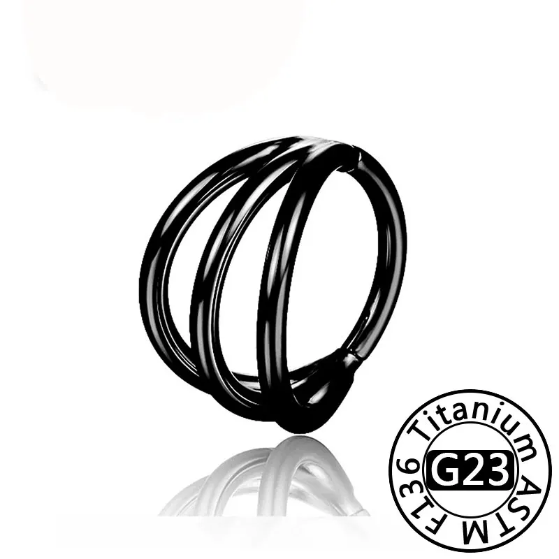 Women's Titanium Triple Hinged Cartilage Earring
