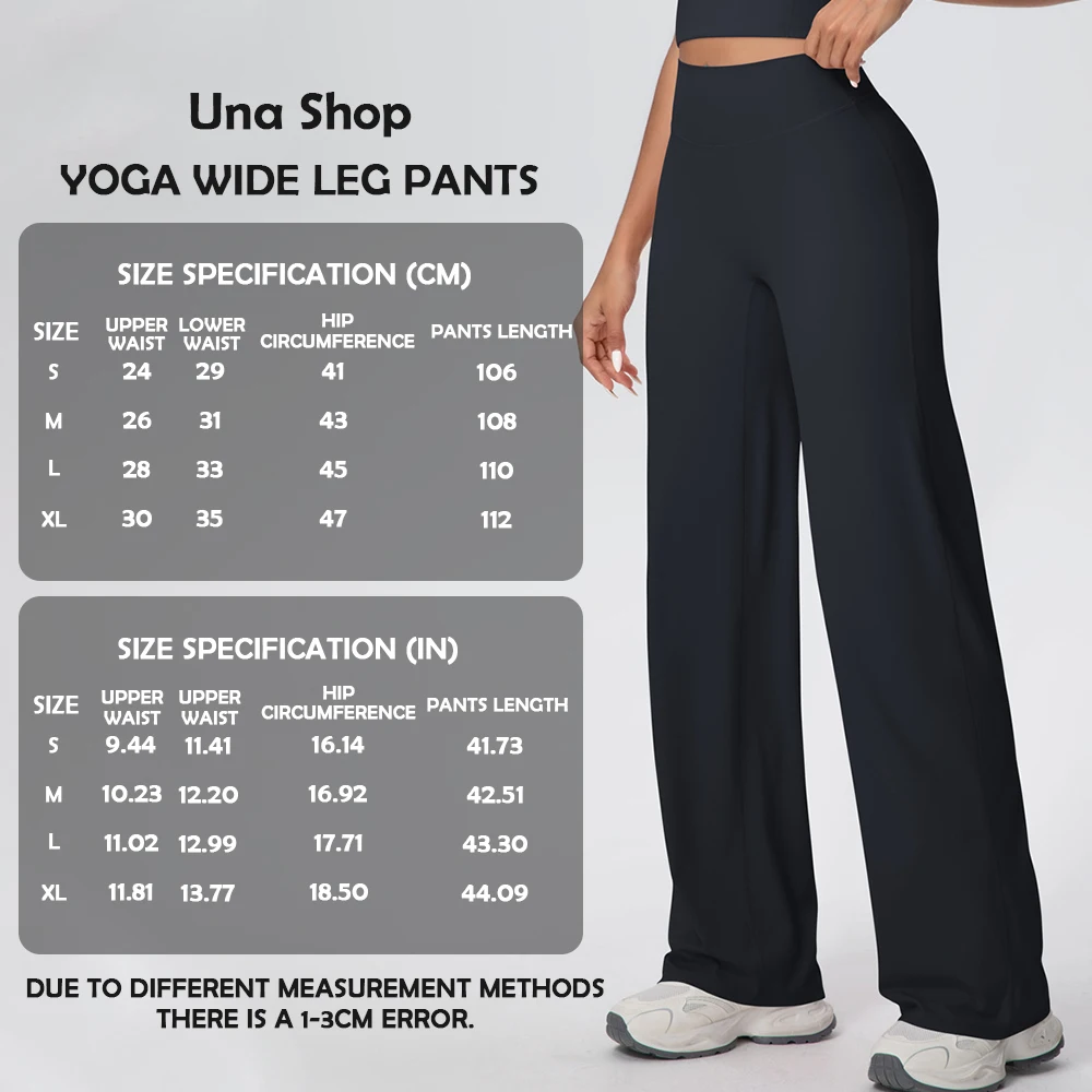 

Una-Shop Elastic High Waist Yoga Leggings for Fitness Women Outfit Quick Dry Sport Wide-leg Pants Push Up Gym Workout Sportswear