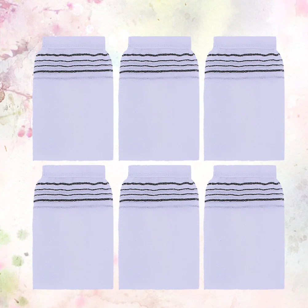 10 قطعة قفازات حمام قسط الحرير الاصطناعي لينة التقشير منشفة استحمام للسفر المنزل ساونا غسل قفازات تنظيف الجسم #6