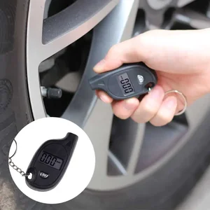 Mini Keychain Style Digital Tire Meter LCD Car Tire Pressure Air Testing Meter Car Motorcycle Auto Tire Alarm Safety Alarm 12 Main Sales Digital Pressure Meter - №4