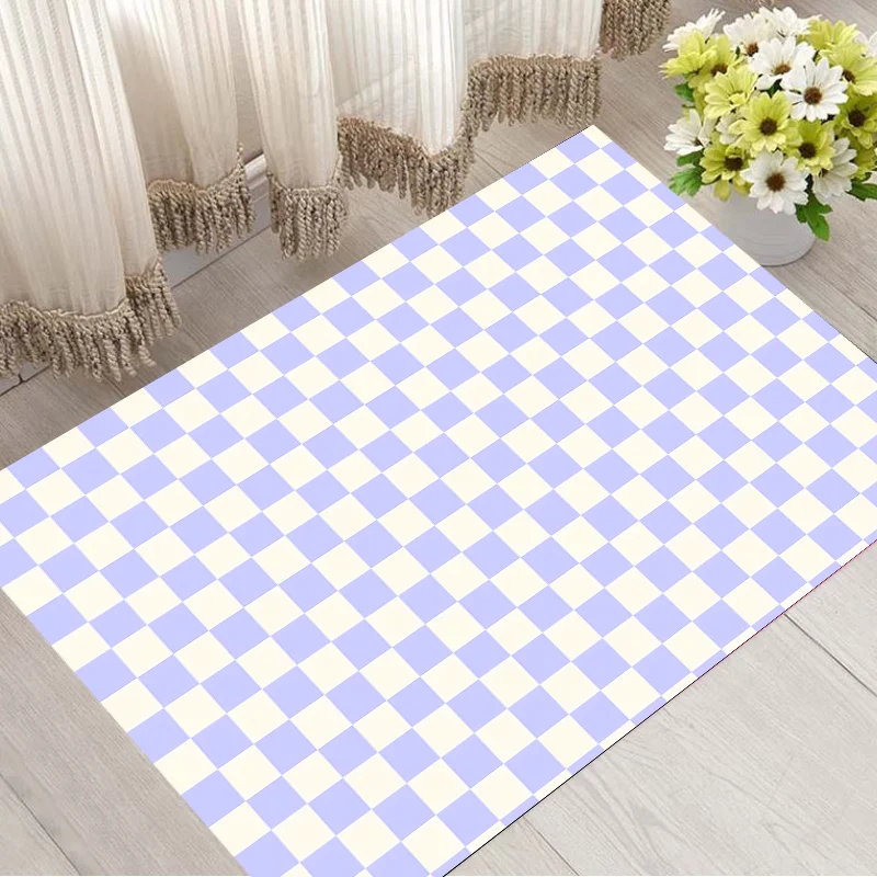 الحديثة الفاخرة الشطرنج شبكة السجاد غرفة المعيشة غرفة نوم المطبخ أريكة الجدول شرفة البساط عدم الانزلاق قابل للغسل حصيرة المنزل الحلي