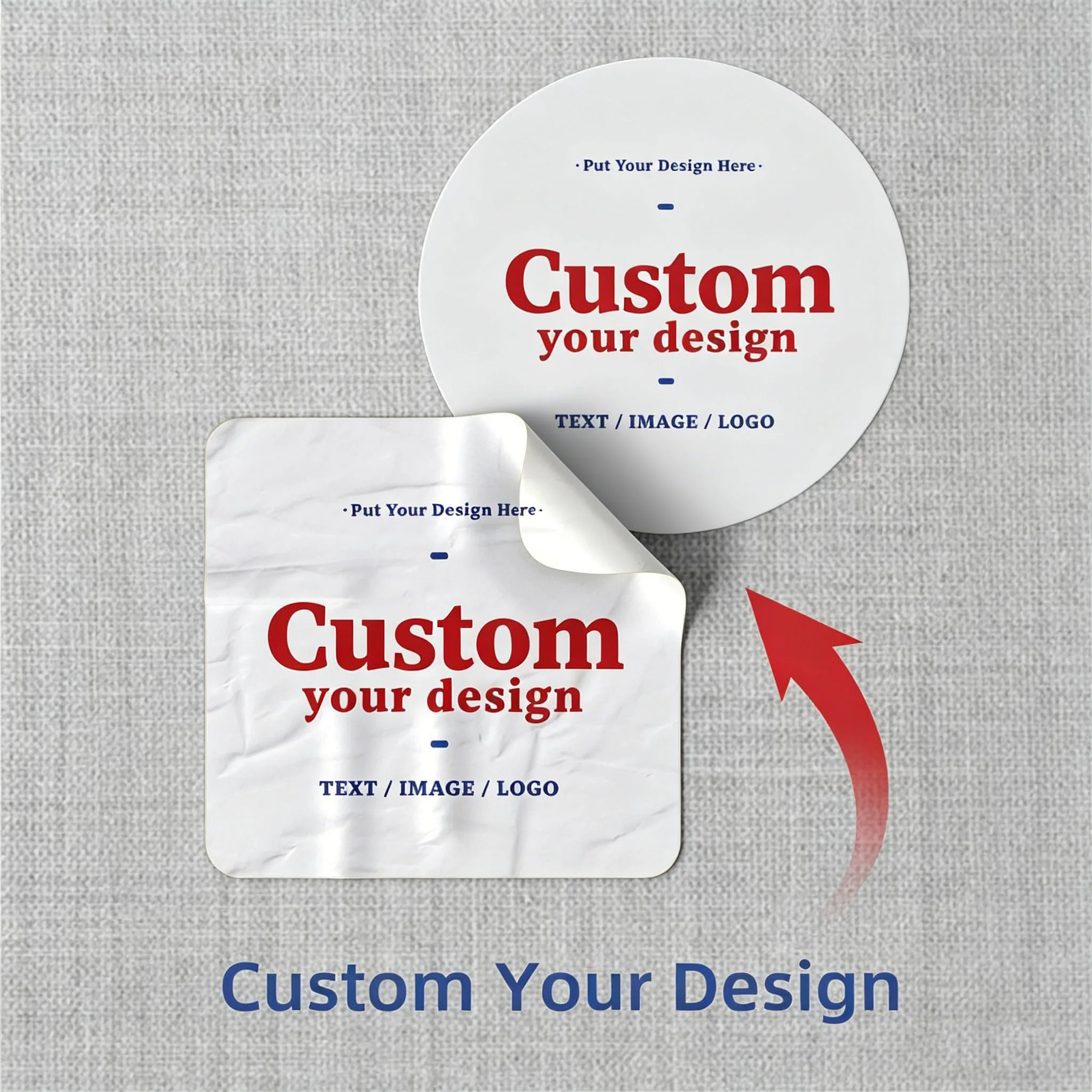 Custom Stickers Personalized Labels Waterproof Self Adhesive Vinyl Stickers Custom Logo Text Image for Business Branding Packagi