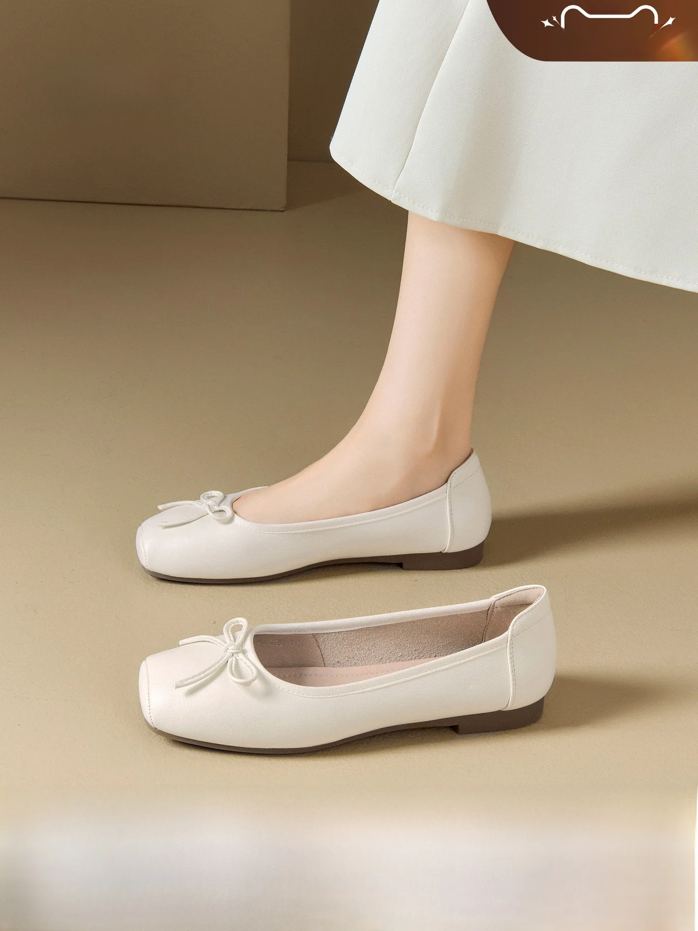dusto-flat-shoes-ballet-style-women's-slip-on-casual-fashion-sweet-style-rubber-outsole-spring-autumn-seasonal-leather