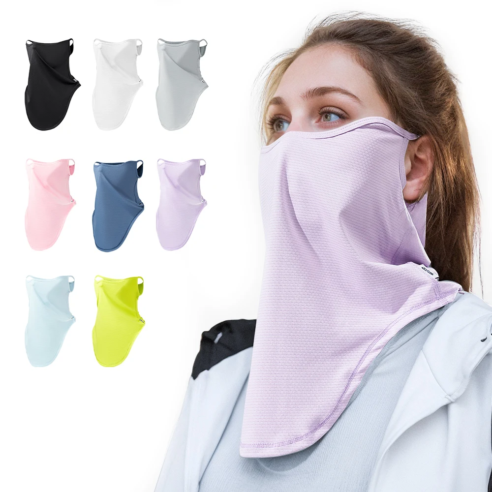 LONGLONG 2pcs UV Protection Hangable Fask Mask Dustproof and Lightweight Women Fashionable Daily Scarf Tube Bandana