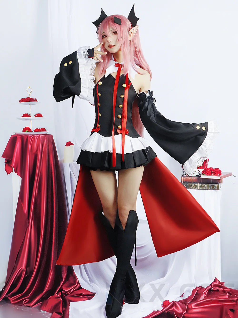 Anime Seraph of the End Krul Tepes Cosplay Costume Role Play Comic Con Dress Hallowmas Party Wigs Animation Prop