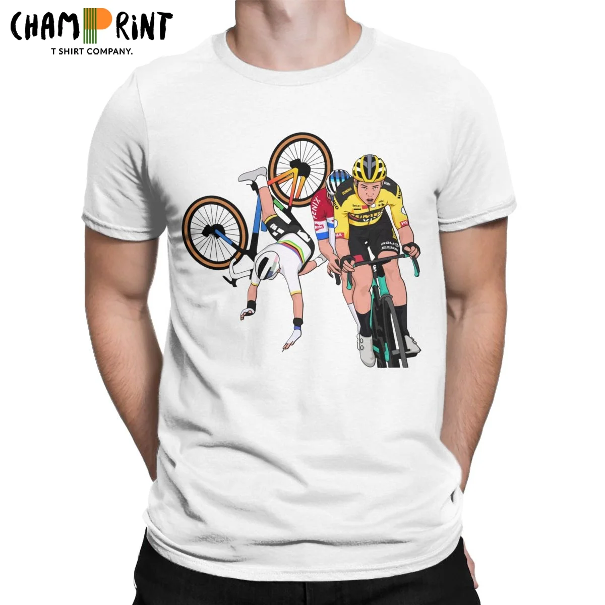 Tour Of Flanders 2020 Cycling Men's T Shirt Van Der Poel Tee Shirt Short Sleeve Round Collar T-Shirt 100% Cotton Clothes