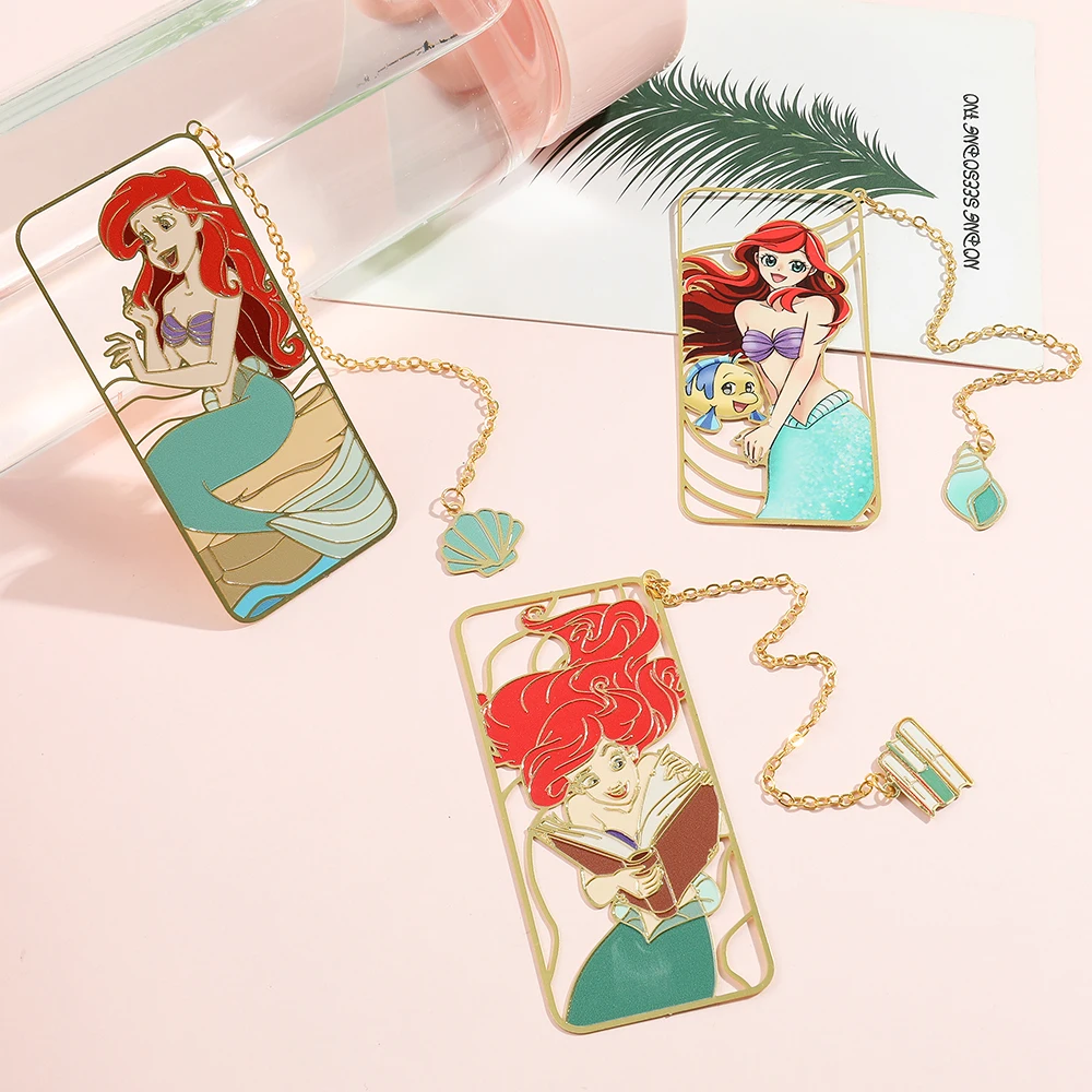 Anime Mermaids Book Mark Girl Fans Collect Metal Bookmarks Reading Marker Gift for Book Lovers Women Book Accessories