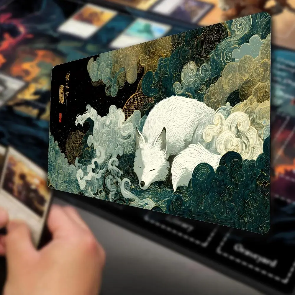 

Коврик для мыши в японском стиле, офисный коврик для мыши с поддержкой запястья, игровой настольный коврик для MTG tcg, нескользящий настольный коврик, игровой коврик
