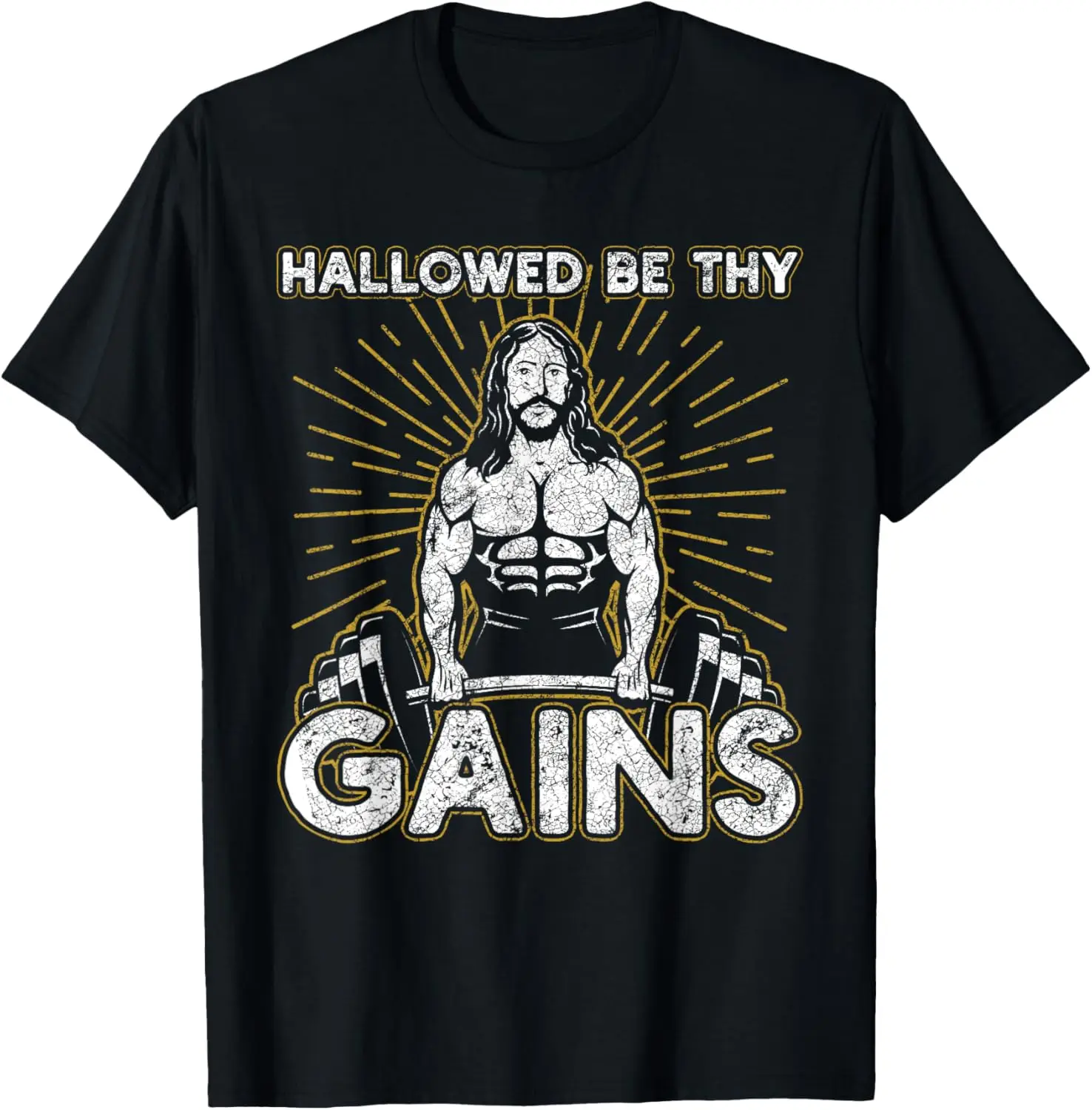 Camiseta Hallowed By Thy Gains For A Fitness And Weight Gain Lovers