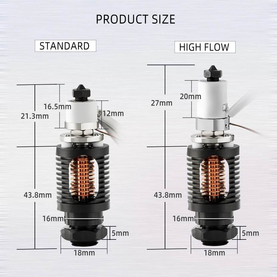 Update Hot End Kit  Ceramic Heating Core Hotend Bimetal heatbreak Hardened Steel Nozzle Compatible With Vo-ron 3D Printer series