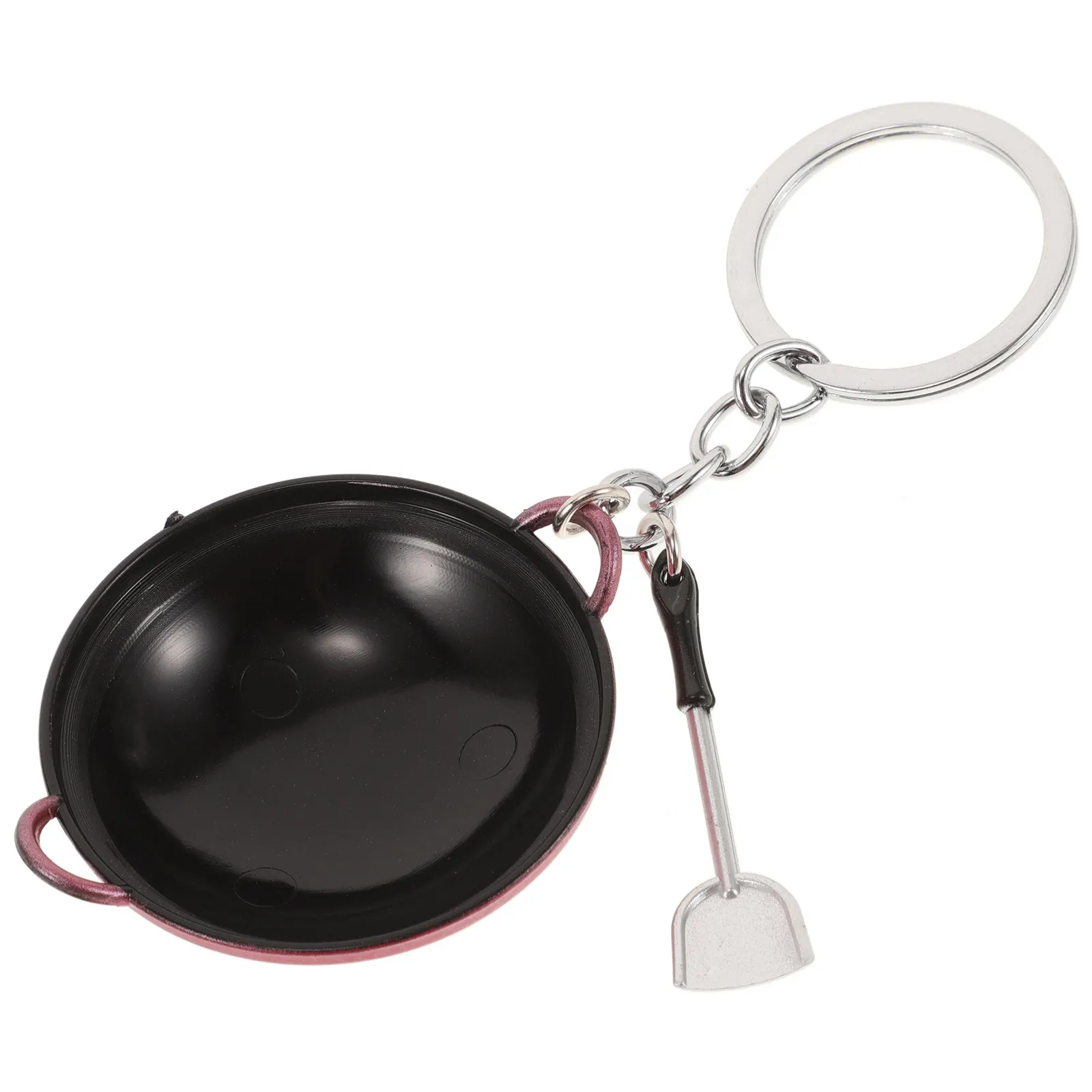 Unique Chef Spoon Keychain Polished Iron Acrylic Backpack Charm Creative Culinary Key Ring Baking Lover Chef Accessories Kitchen