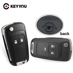 KEYYOU 2 3 4 5 boutons Flip étui de télécommande pliable pour Opel Vauxhall Corsa Astra Vectra Zafira Omega HU100 lame non coupée