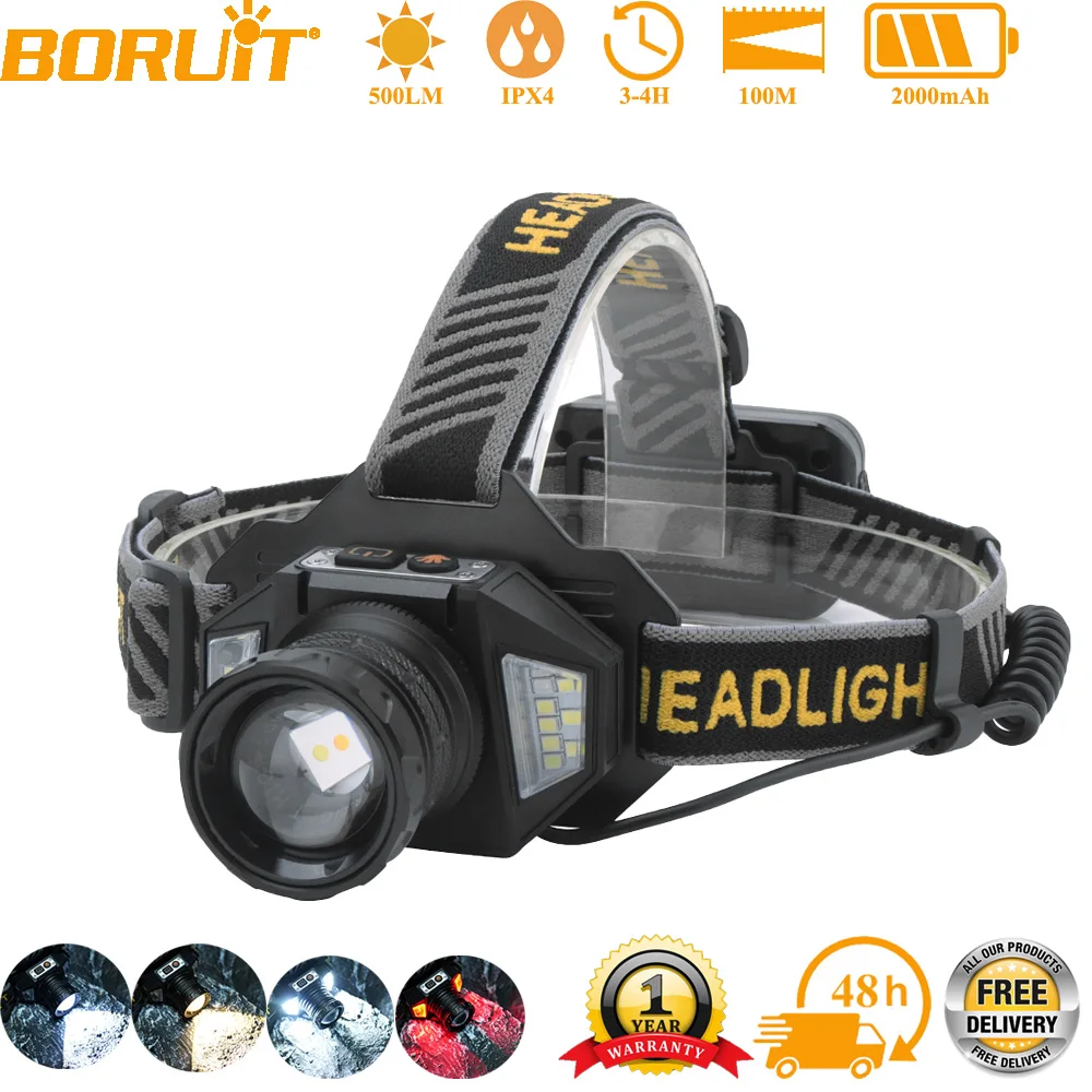 boruit-led-sensor-headlamp-telescopic-zoomable-headlight-1000lm-type-c-rechargeable-18650-head-lamp-camping-fishing-lantern