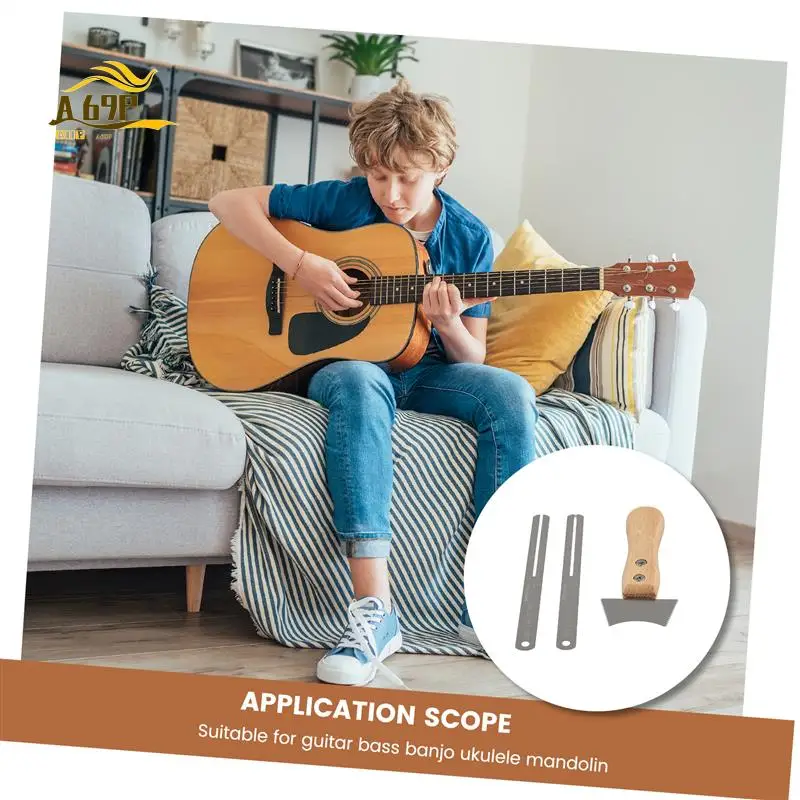 

A69P-Guitar Fret Wire Groove Protector Ruler Fingerboard Replace Tool Set Protect Fingerboard Replace Tool Set