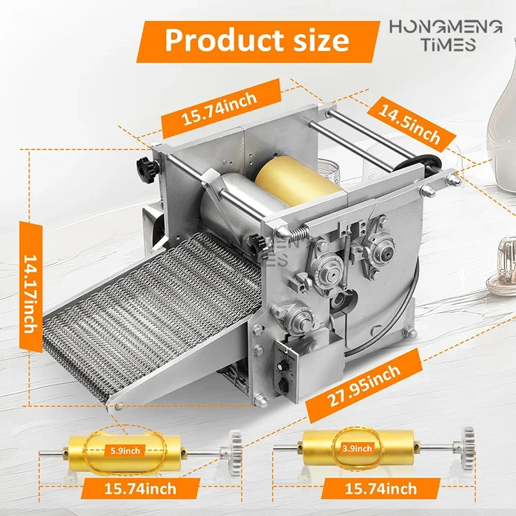 Commercial Electric Tortilla Maker - Automatic Roti/Chapati/Flatbread Machine - 1500pcs/hr - Adjustable Size & Thickness